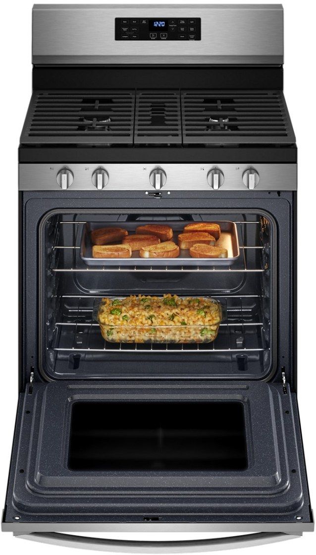Whirlpool® 30" Fingerprint Resistant Stainless Steel Freestanding Gas Range with 5-in-1 Air Fry Oven-3