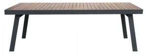 Armen Living Nofi Charcoal Outdoor Patio Dining Table
