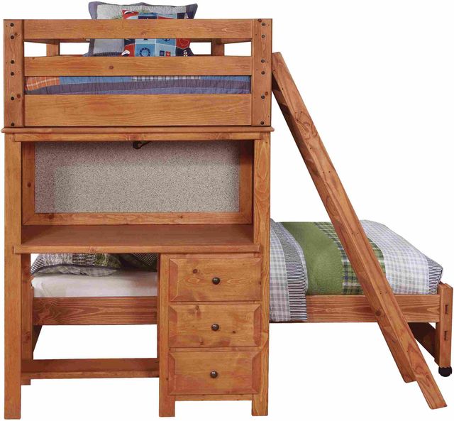 Coaster® Wrangle Hill Amber Wash Youth Twin Over Twin Loft Bed 1