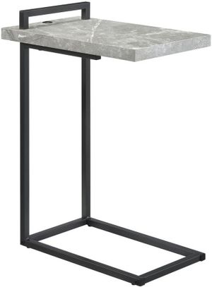 Coaster® Grey Faux Marble/Gunmetal Accent Table