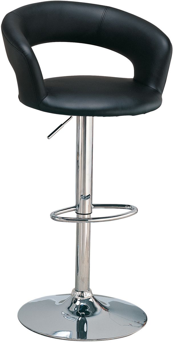 Coaster® Black And Chrome Adjustable Stool