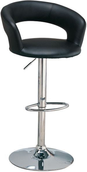 Coaster® Barraza Black/Chrome Adjustable Stool