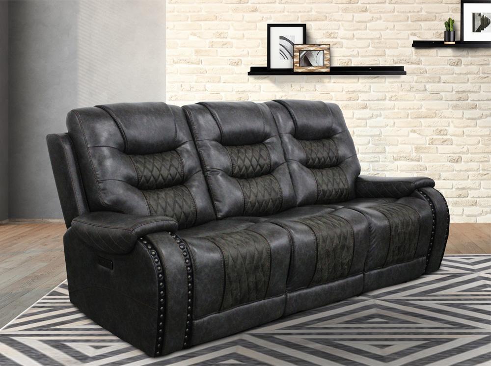 Stallion gray reclining deals sofa