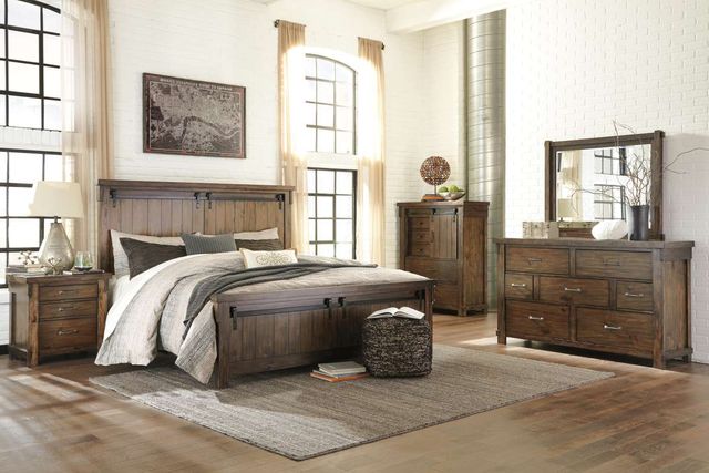 Signature Design by Ashley® Lakeleigh Dark Brown California King Panel Bed 2