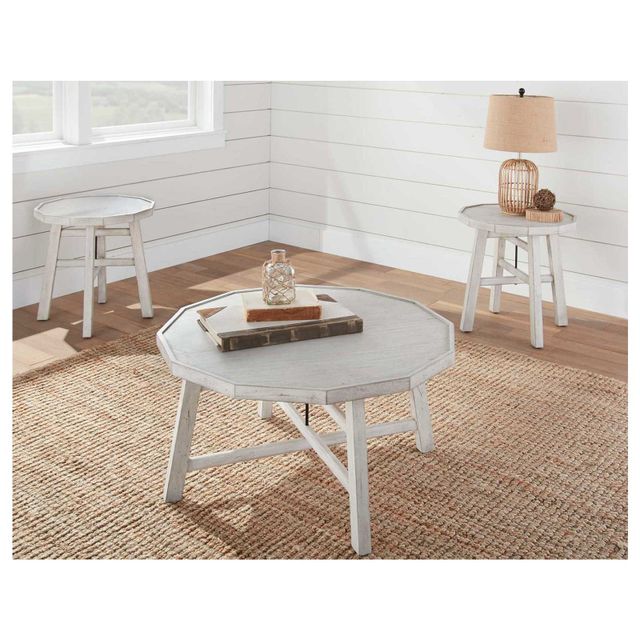 Steve Silver Co. Paisley White Round Cocktail Table-2