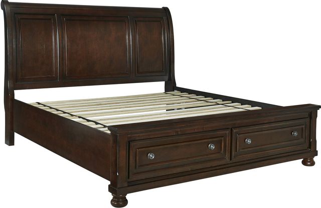 Millennium® by Ashley® Porter Rustic Brown King Sleigh Bed 9