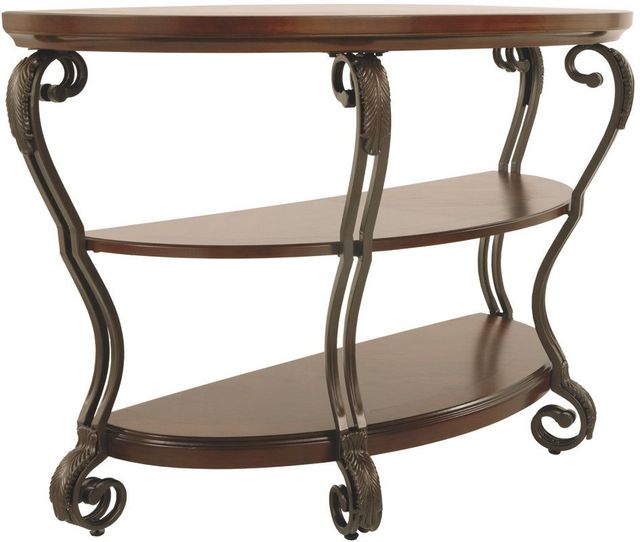 Signature Design by Ashley® Nestor Medium Brown Sofa Table-0