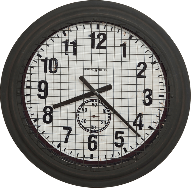 Howard Miller® Grid Iron Works Rusty Brown Metal Wall Clock 0