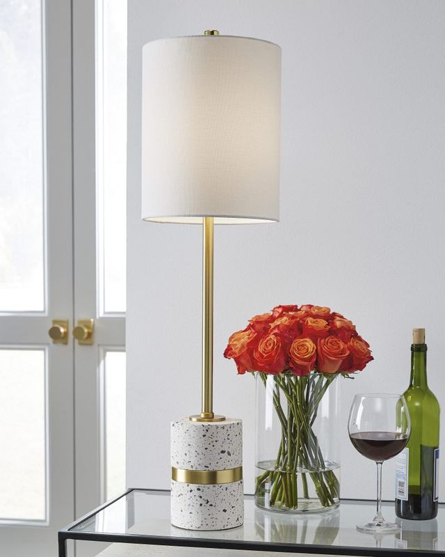 Lampe de bureau Maywick, blanc/laiton, de Signature Design by Ashley® 3