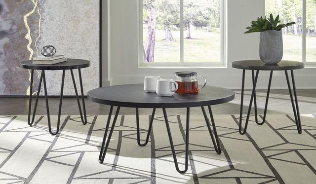 Signature Design by Ashley® Blitzyn 3-Piece Black Occasional Table Set 4