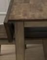 Allwood Furniture Group #129 Light Grey/Rustic Brown Solid Hardwood Rectangular Dropleaf Table Set 2