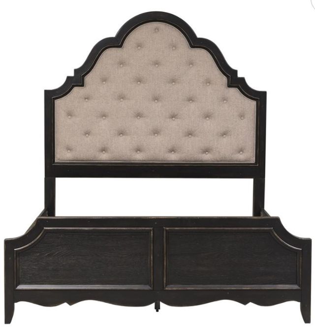 Liberty Furniture Chesapeake 3 Piece Black King Upholstered Bed Set-1