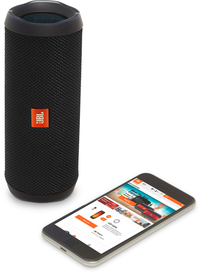 JBL® Flip 4 Black Portable Bluetooth Speaker-2