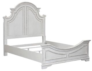 Liberty Furniture Magnolia Manor Antique White King Panel Bed