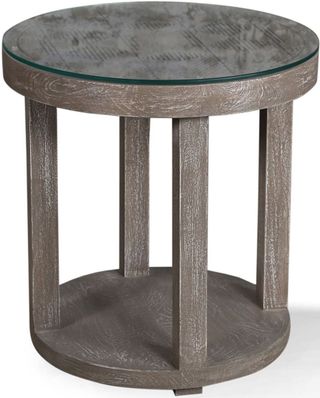 Parker House® Crossings Serengeti Sandblasted Fossil Grey Round End Table