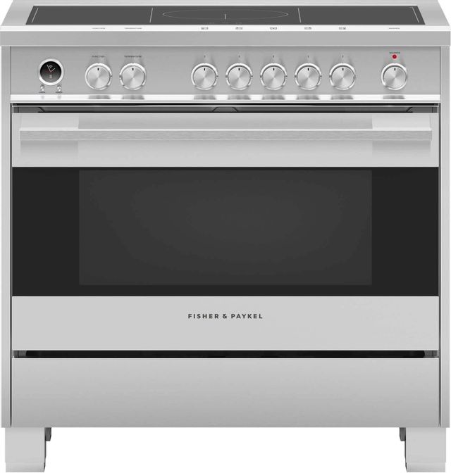 Fisher & Paykel 36" Brushed Stainless Steel Free Standing Induction Range