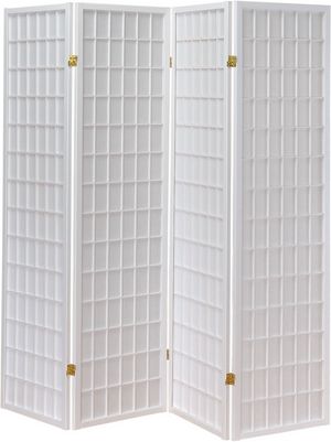 Coaster® Roberto White 4-Panel Folding Screen
