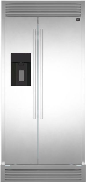 FORNO® Salerno 20 Cu. Ft. Stainless Steel Freestanding Side-by-Side Refrigerator 