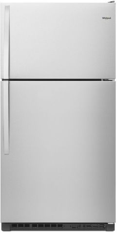 Whirlpool® 20.5 Cu. Ft. Monochromatic Stainless Steel Top Freezer Refrigerator