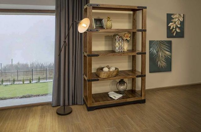 International Furniture Direct Parota Brown 70" Bookcase-3