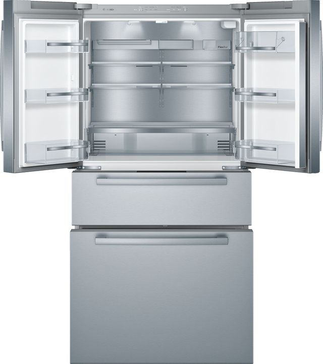 Réfrigérateur à portes françaises à profondeur de comptoir de 36 po Bosch® de 21,0 pi³ - Acier inoxydable 1