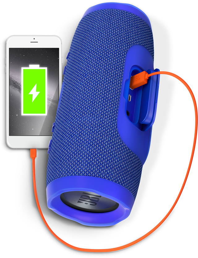 JBL® Charge 3 Portable Bluetooth Speaker-Blue-1