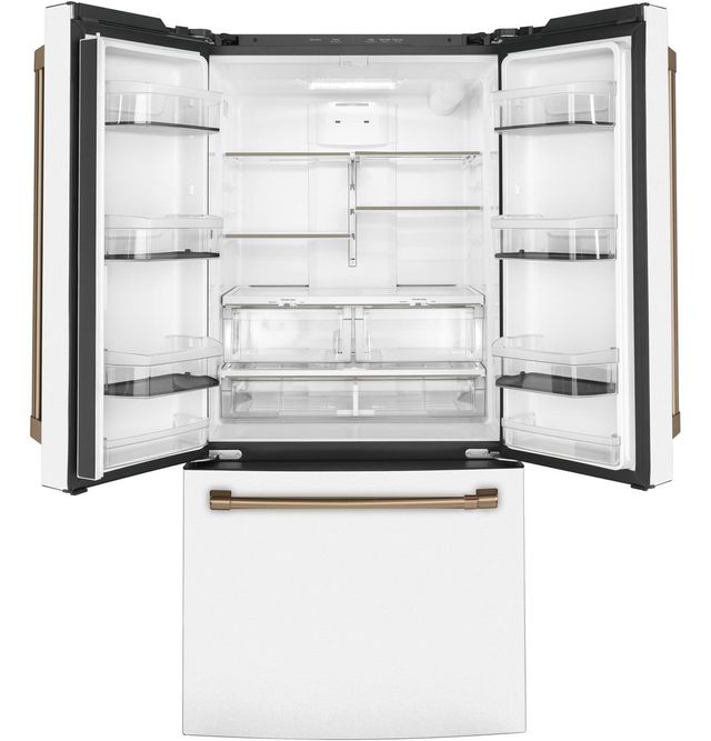 Café™ 33 in. 18.6 Cu. Ft. Matte White Counter-Depth French-Door Refrigerator-1