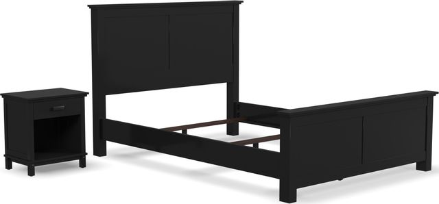homestyles® Oak Park 2-Piece Black Queen Panel Bedroom Set-0
