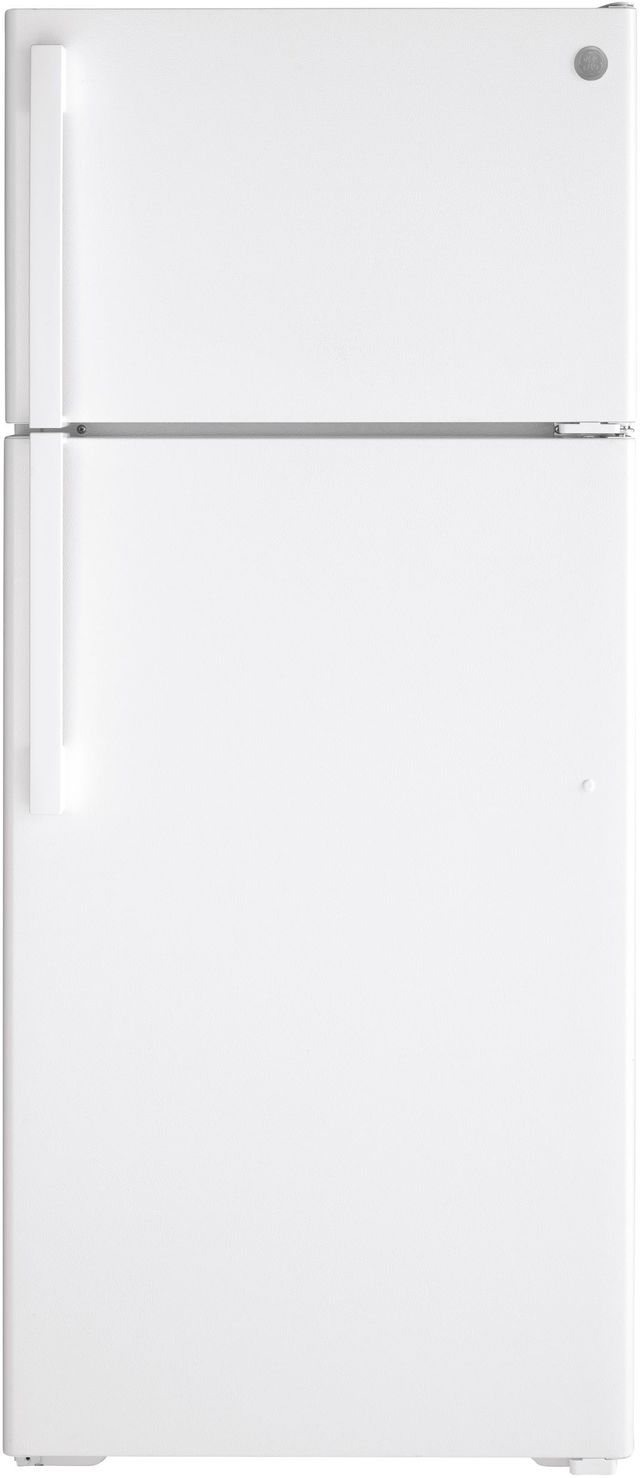 Réfrigérateur à congélateur supérieur de 28 po GE® de 17,5 pi³ - Blanc