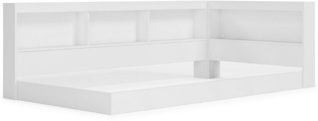 Signature Design by Ashley® Piperton Matte White Twin Bookcase Storage Bed-2