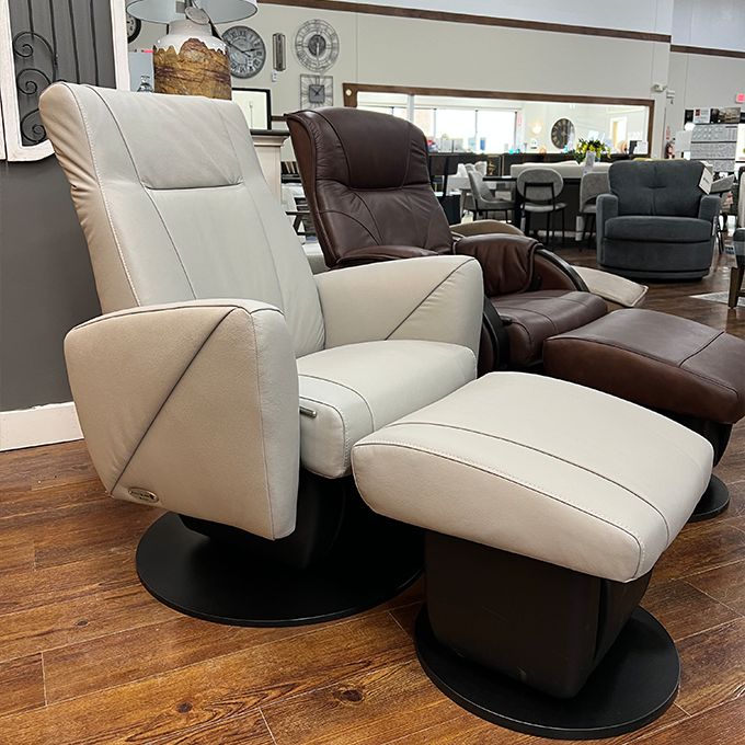 Avantglide leather shop glider rocker