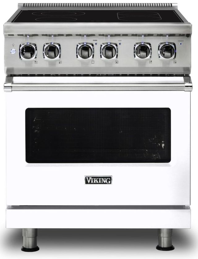 Viking® 5 Series 30" White Slide In Electric Range