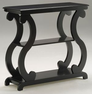 Crown Mark Lucy Black Console Table