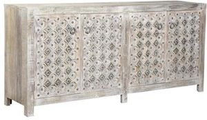 Classic Home Alta  Antique White 6 Doors Sideboard