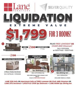 Lane Furniture 3 Room Package $1799