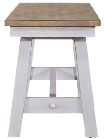Liberty Furniture Lindsey Farm Weathered White Backless Bench-2