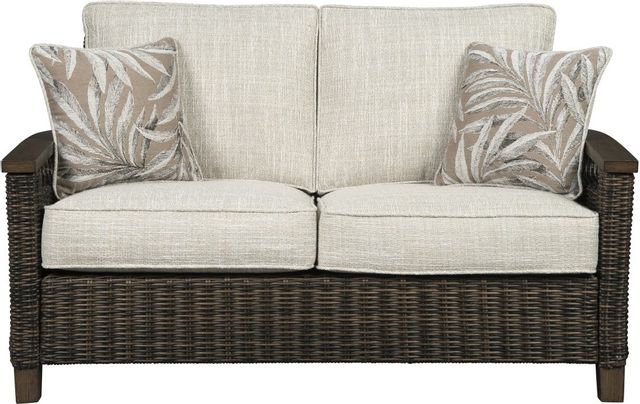 Signature Design by Ashley® Paradise Trail Medium Brown Loveseat with Cushion-1