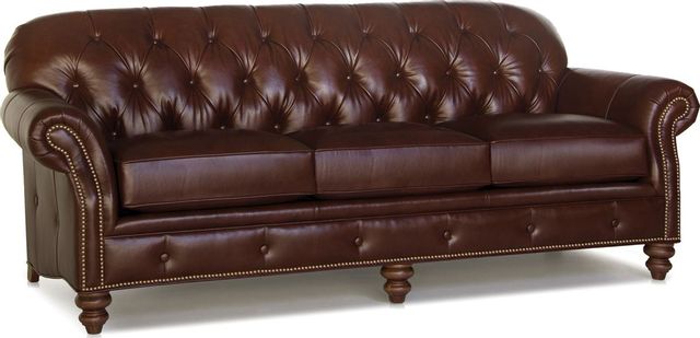 Smith Brothers 396 Collection Dark Brown Large Leather Sofa 0