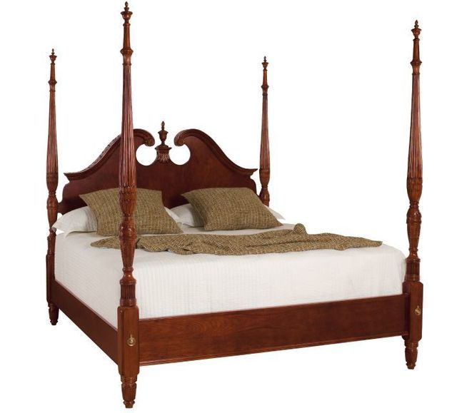 American Drew® Cherry Grove Pediment Poster Queen Bed 0