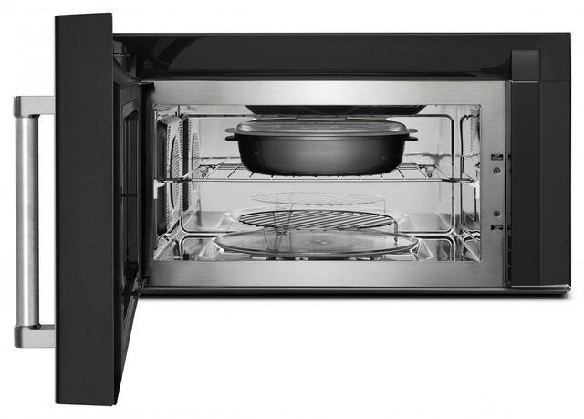KitchenAid® 1.9 Cu. Ft. Black Stainless Steel with PrintShield™ Finish Over The Range Microwave Hood Combination 2