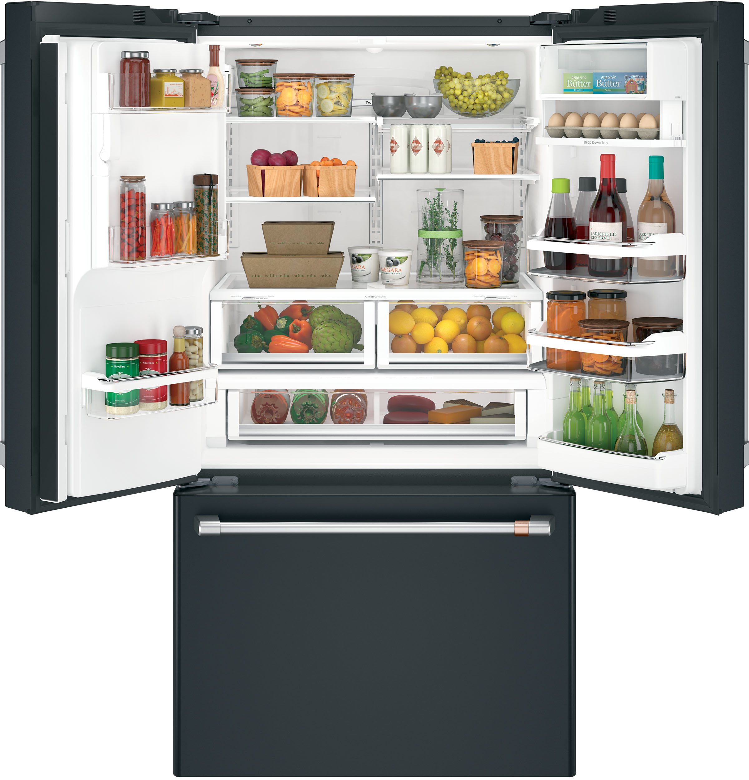 Café™ 27.8 Cu. Ft. Matte Black French Door Refrigerator | Spencer's TV ...