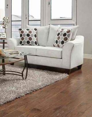 Affordable Furniture 7702 Anna Silver Loveseat