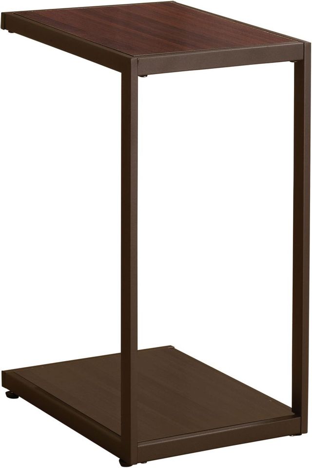 Coaster® Brown Rectangular Accent Table With Bottom Shelf 0