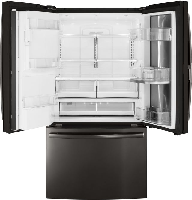 GE Profile™ 27.8 Cu. Ft. Black Stainless Steel French Door Refrigerator-PFD28KBLTS-2