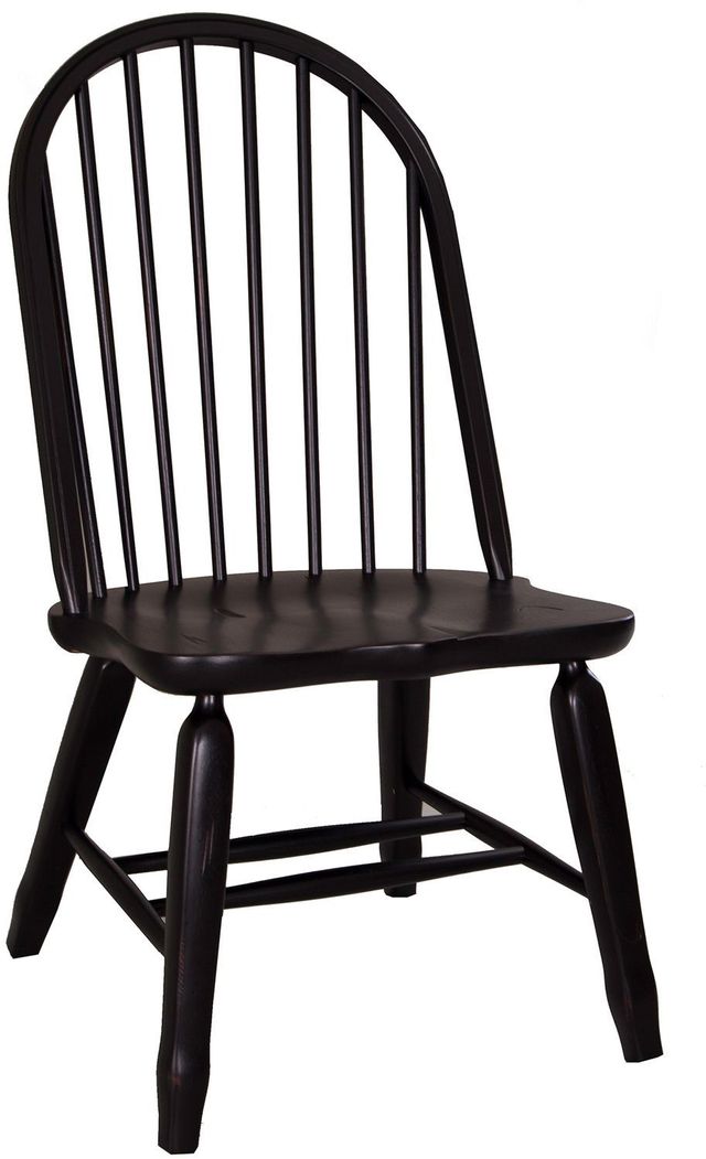 Liberty Furniture Treasures Black Bow Back Side Chair-0