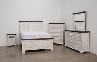 Vintage Furniture Allie Two Toned 4 Piece Twin Bedroom Set