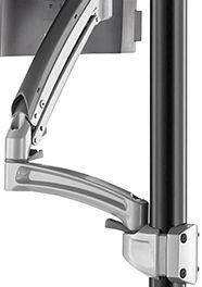 Chief® Kontour™ K1P Series Silver Dynamic Pole Mount Reduced Height, 1 Monitor 1