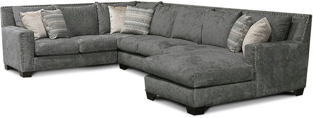 England Furniture Del Mar Luckenbach 3 Piece Sectional with Nails 0