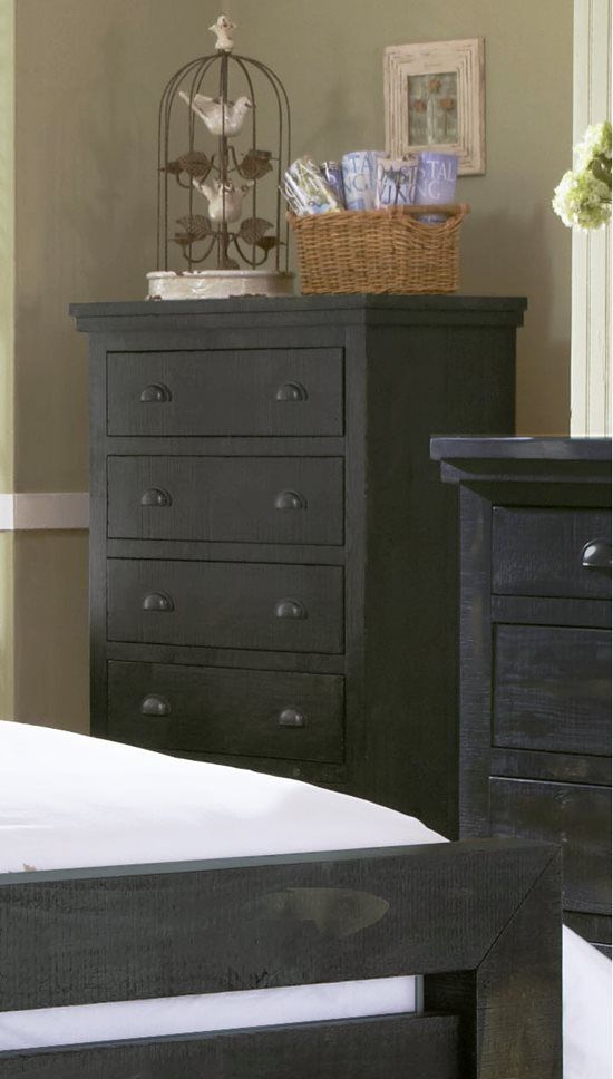 Progressive® Furniture Willow Distressed Black Chest-1