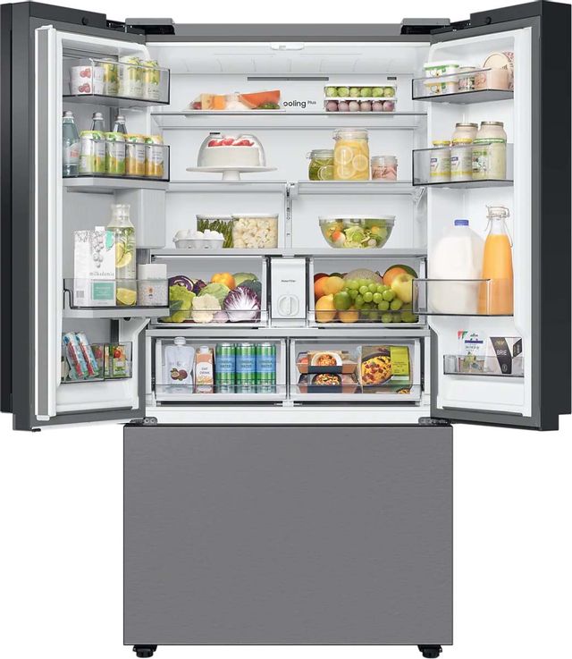 Samsung Bespoke 24.0 Cu. Ft. Pre-Built Stainless Steel Panel Counter Depth French Door Refrigerator  8